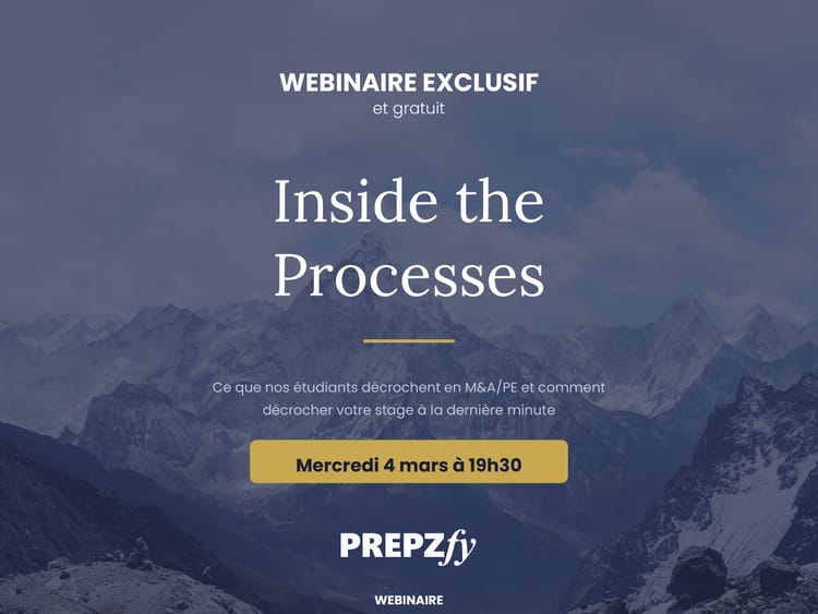 Webinaire "Inside the process" - Mercredi 9 mars 19h30